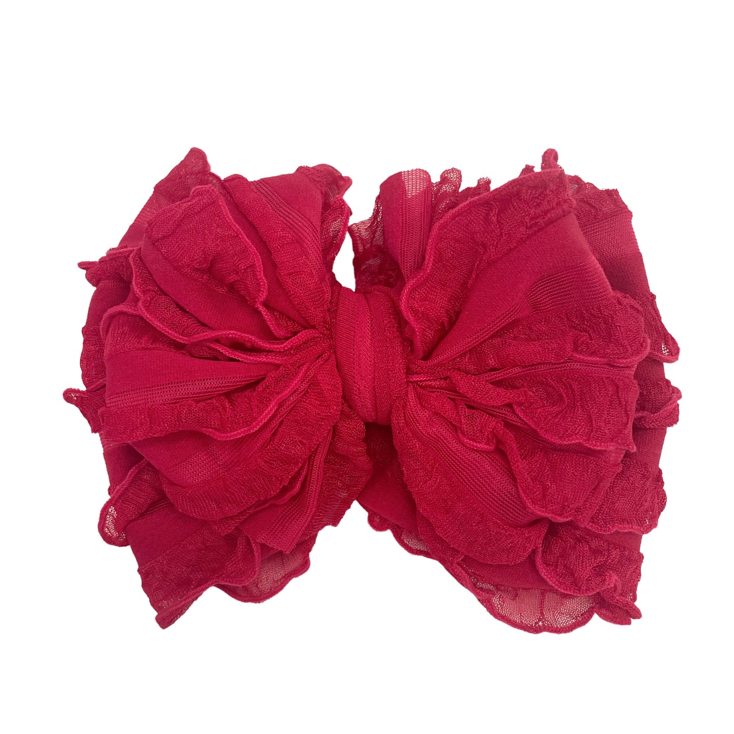 Ruffled Headband | Cranberry