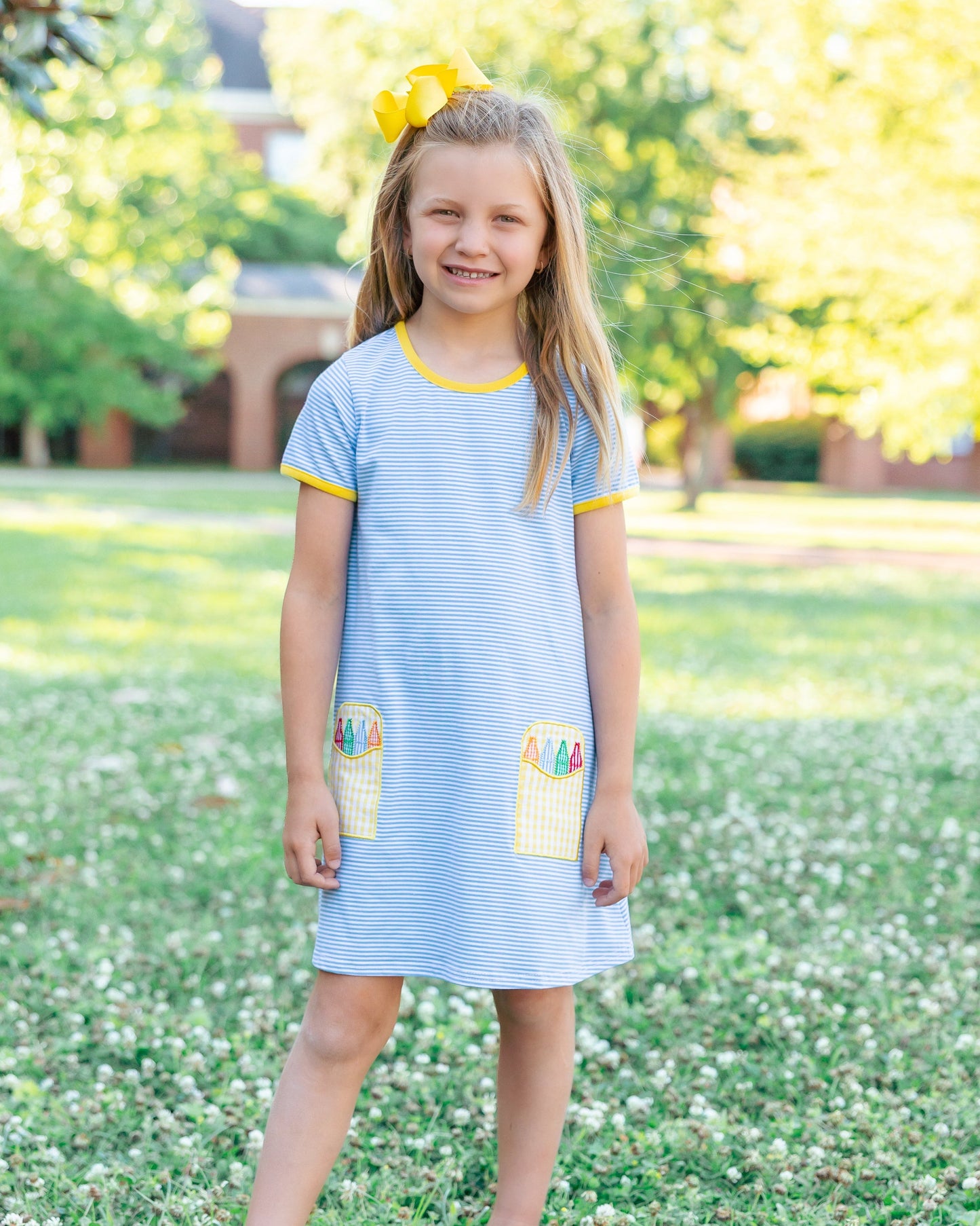 Crayon Pocket Dress - Blue