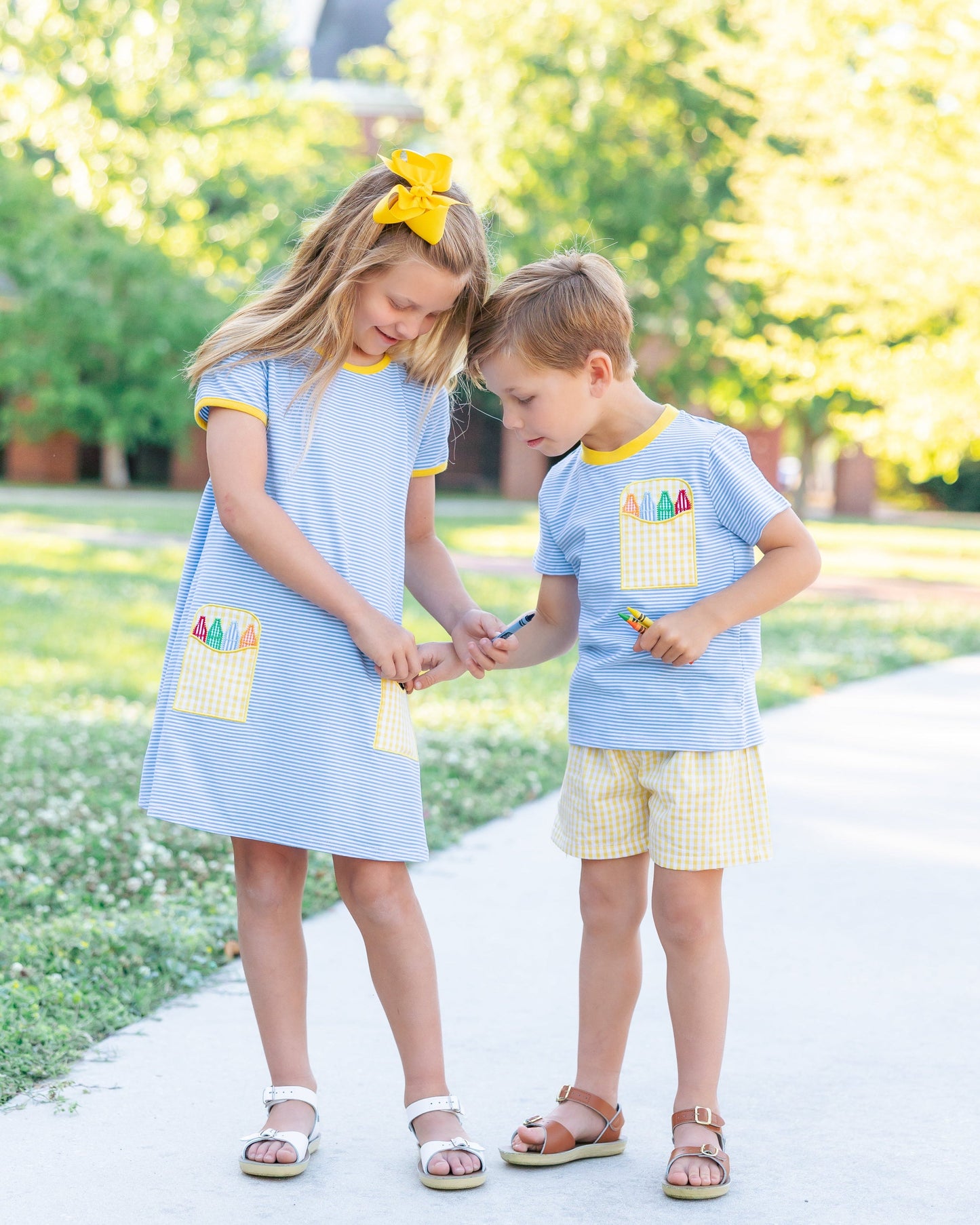 Crayon Pocket Dress - Blue