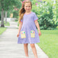 Crayon Pocket Dress- Lavender Stripe