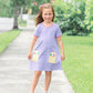 Crayon Pocket Dress- Lavender Stripe