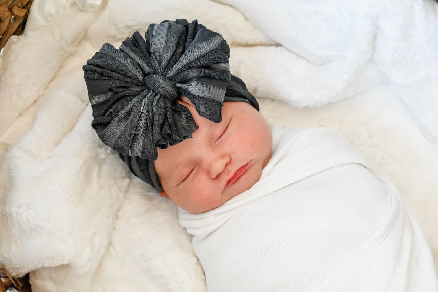 Ruffled Headband | Dark Grey