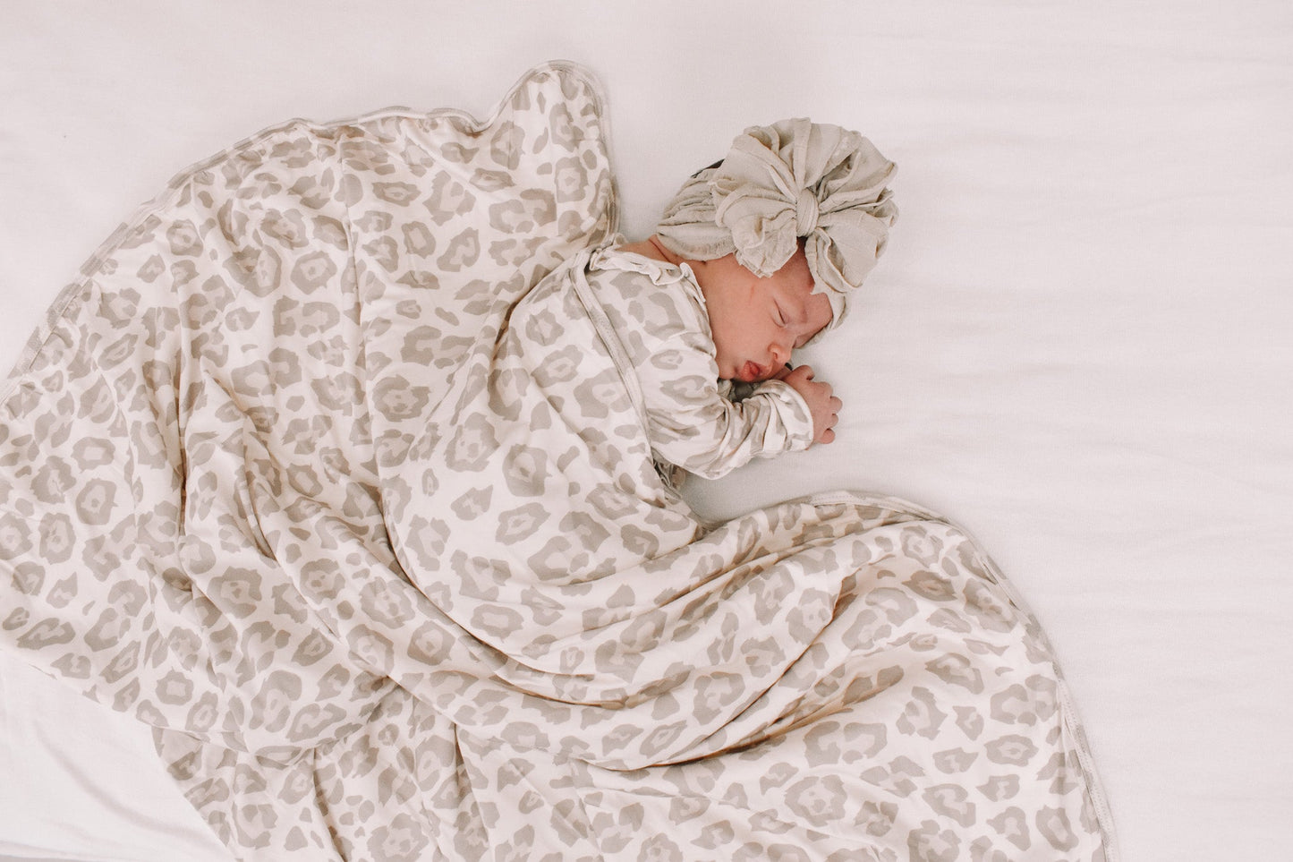 Natural Leopard | Plush Swaddle Blanket (PRE-ORDER)