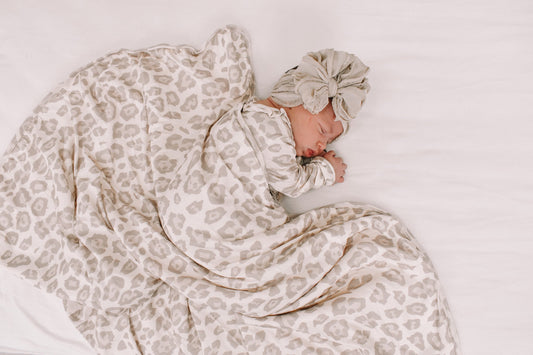 Natural Leopard | Plush Swaddle Blanket (PRE-ORDER)