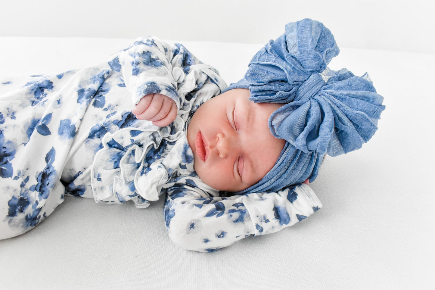 Ruffled Headband | Denim