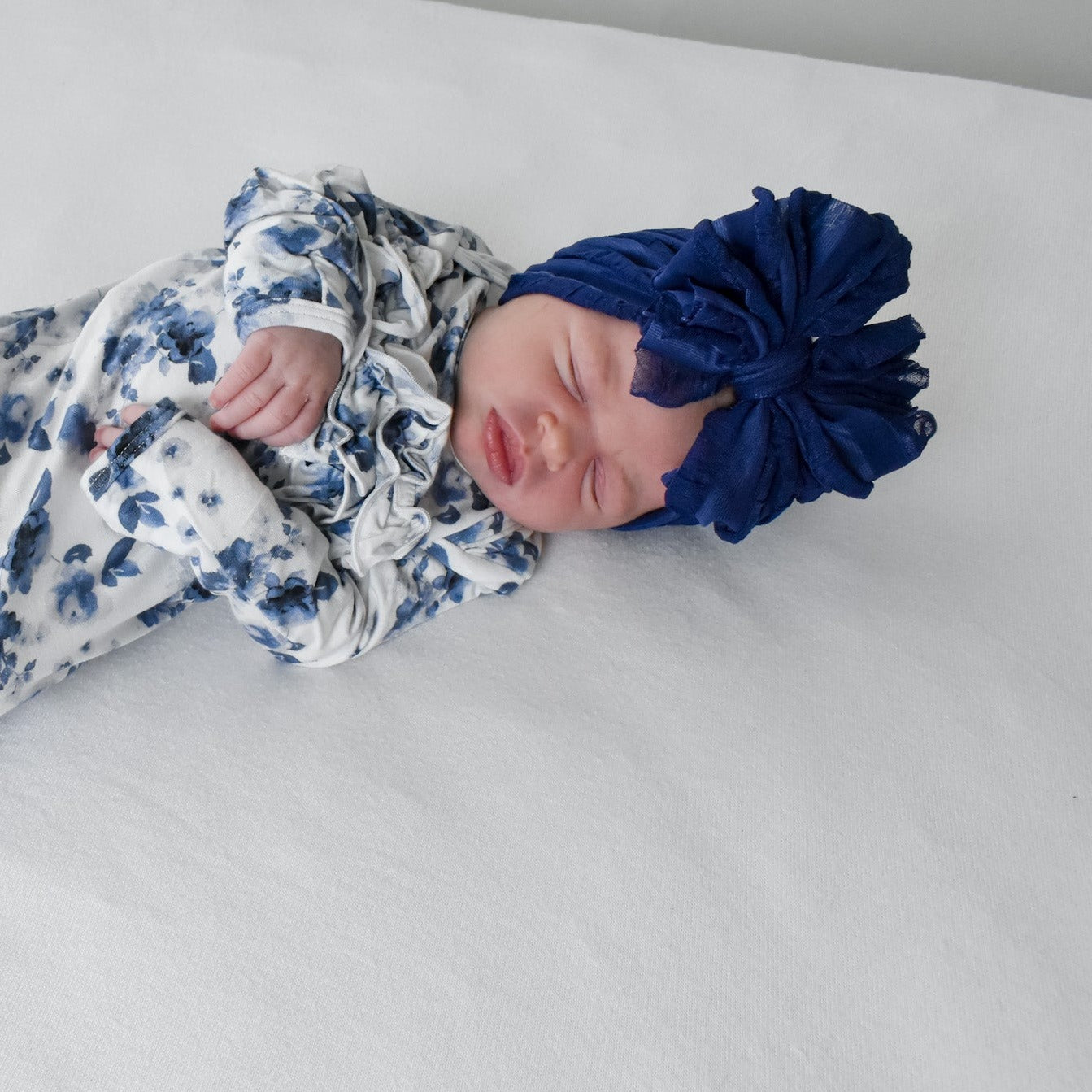 Ruffled Headband | Navy