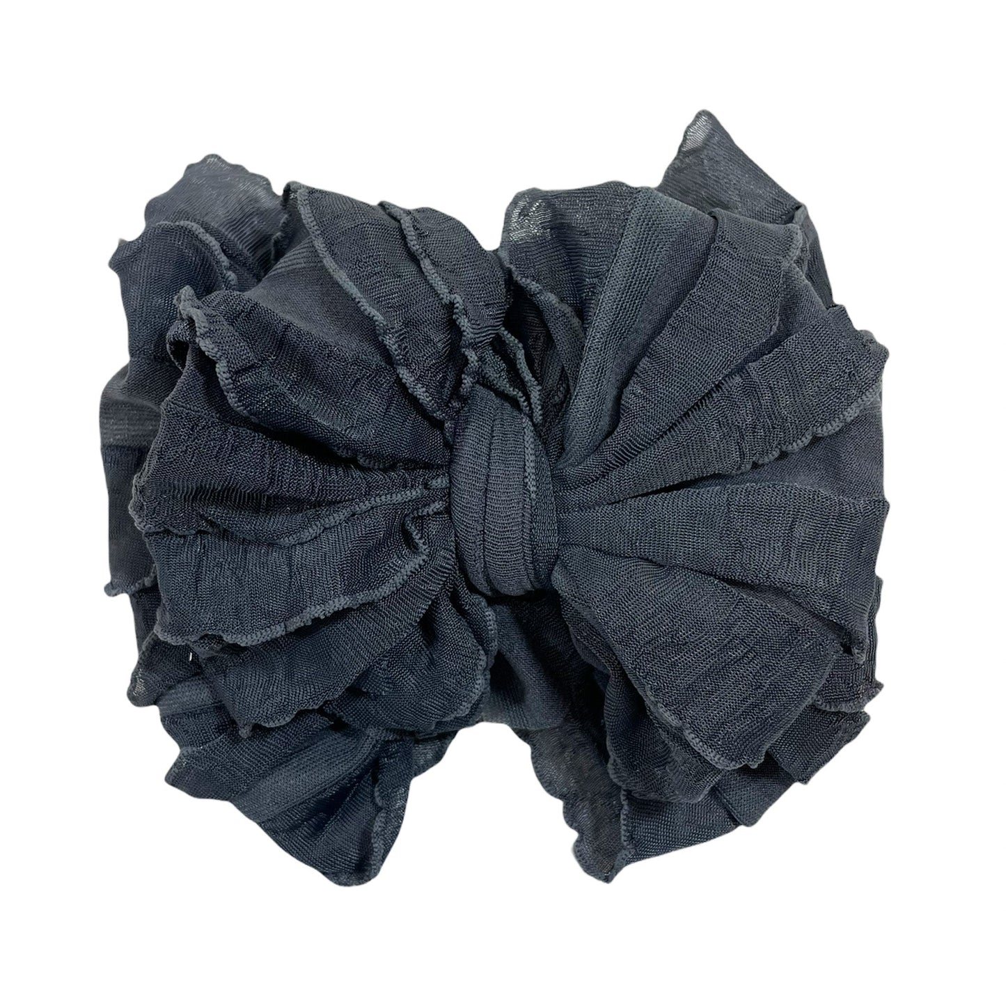 Ruffled Headband | Dark Grey