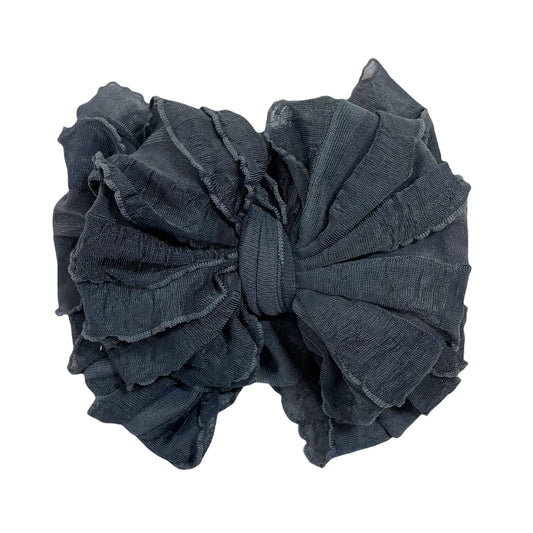 Ruffled Headband | Dark Grey