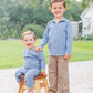 Evan Pullover- Dusty Blue Stripe
