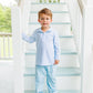 Evan Pullover- Light Blue Windowpane