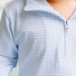 Evan Pullover- Light Blue Windowpane