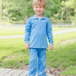 Evan Pullover Set- Cornflower Blue