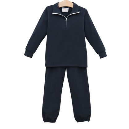 Evan Pullover Set- Navy