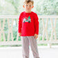 Festive Firetruck Pants Set