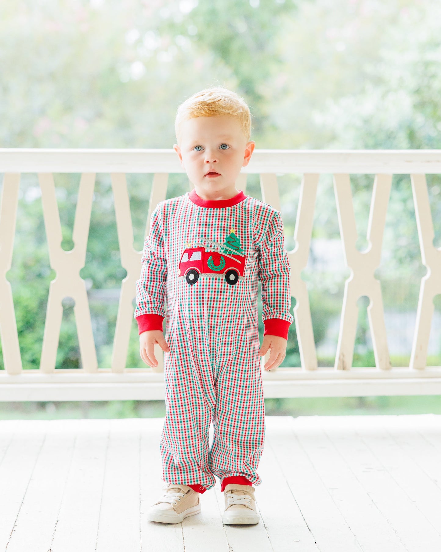 Festive Firetruck Romper