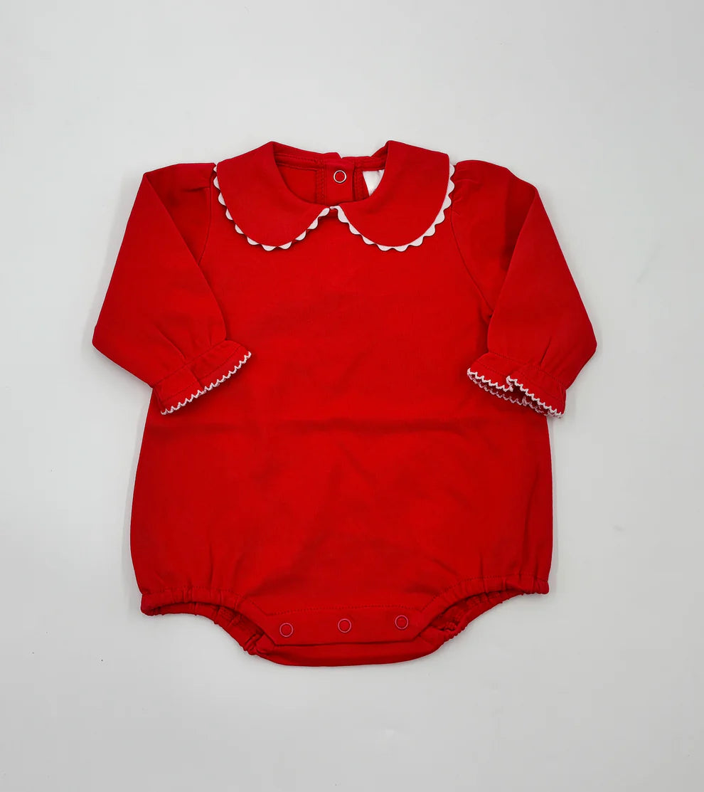 Girls Valentine's Long Sleeve Peter Pan Collar Bubble