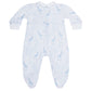 Blue Giraffe Print Smocked Footie