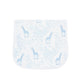 Blue Giraffe Print Burp Cloth
