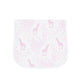 Pink Giraffe Print Burp Cloth