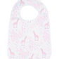 Pink Giraffe Print Feeding Bib