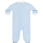 Blue Gingham Zipper Footie