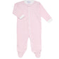 Pink Gingham Zipper Footie