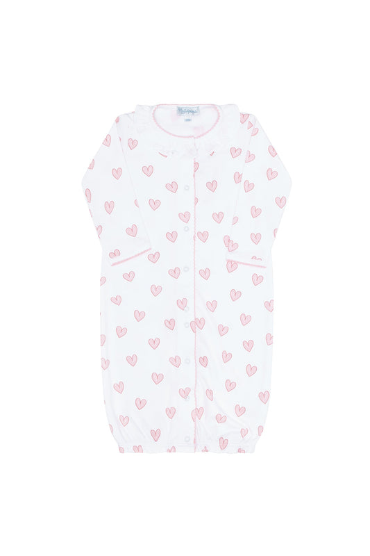 Pink Heart Print Converter Gown