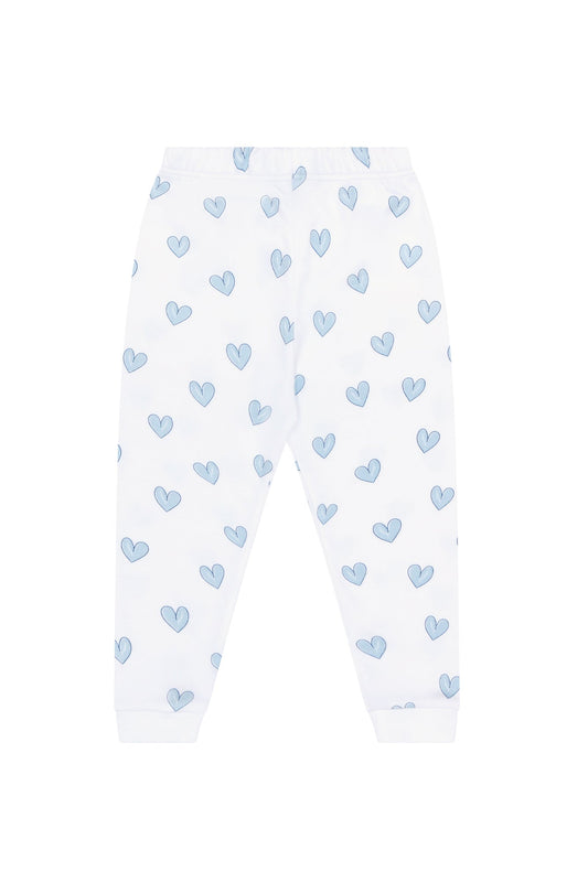 Blue Heart Print Unisex Pajama