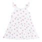 Pink Heart Print Ruffle Dress