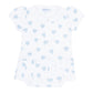 Blue Heart Print Onesie Dress