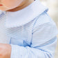 Henry Romper- Light Blue Stripe