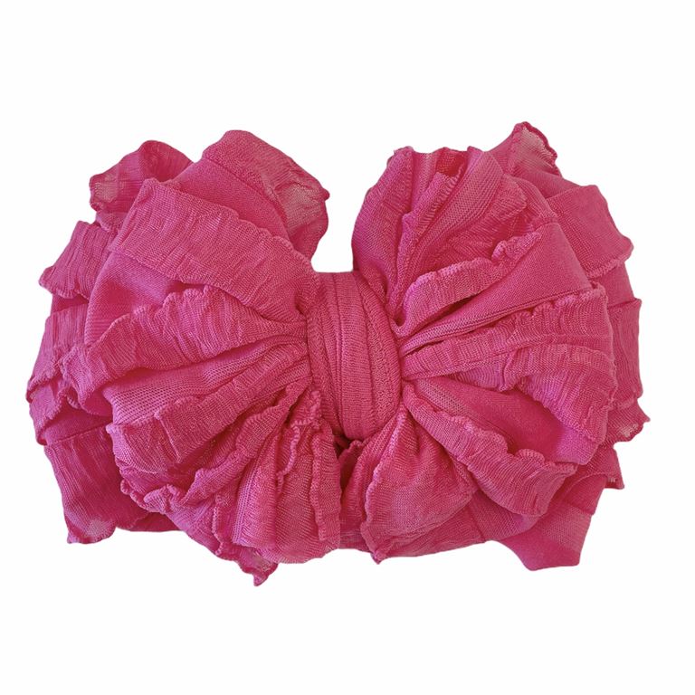 Ruffled Headband | Hot Pink