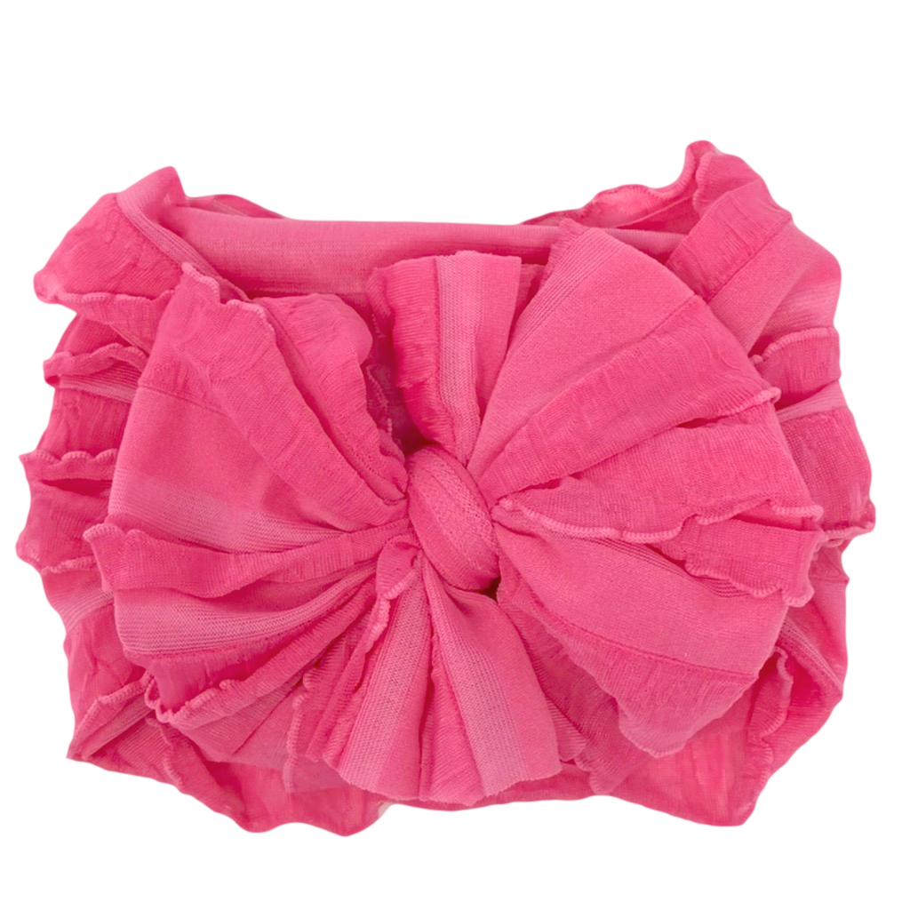 Ruffled Headband | Candy Pink