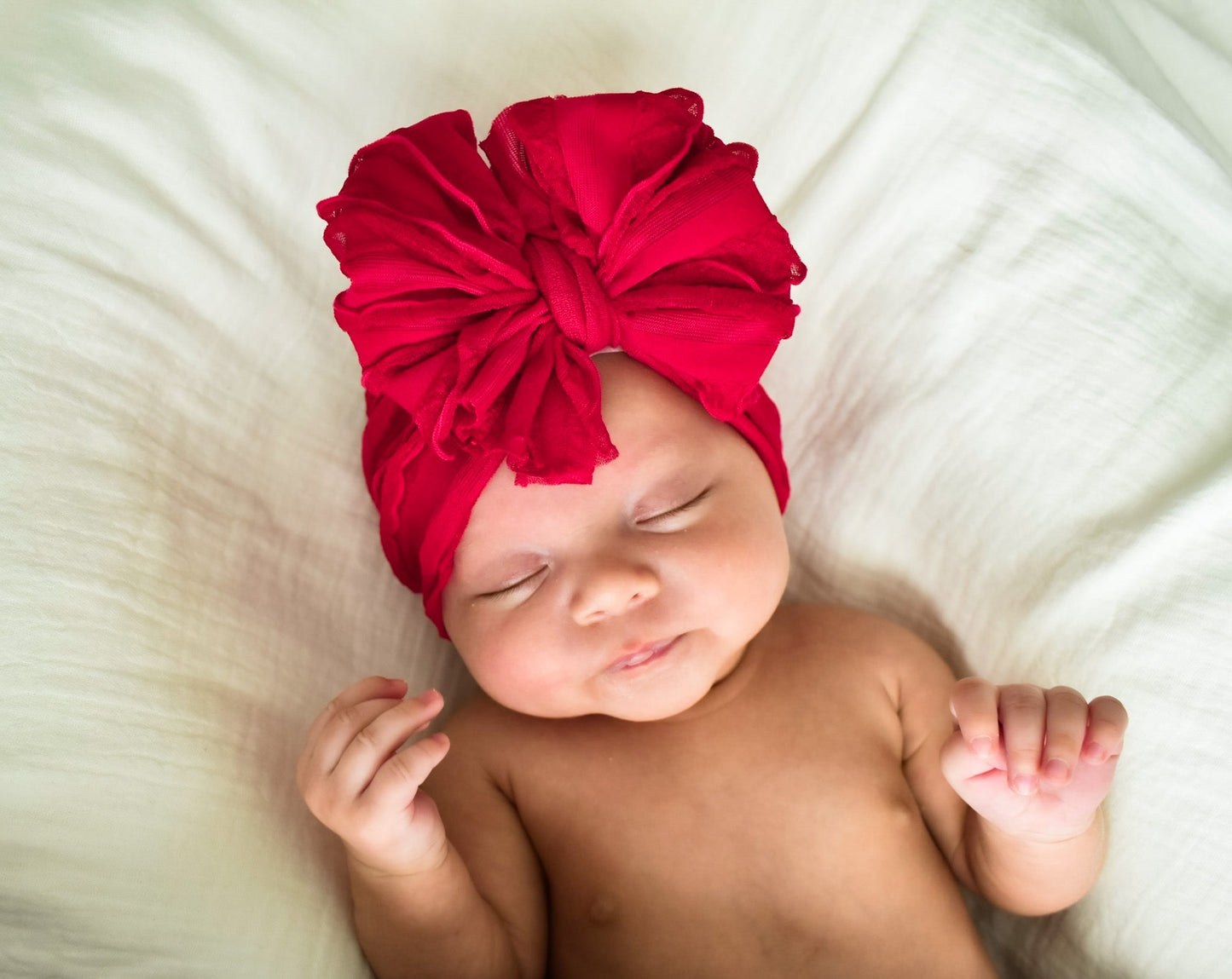 Ruffled Headband | Cranberry