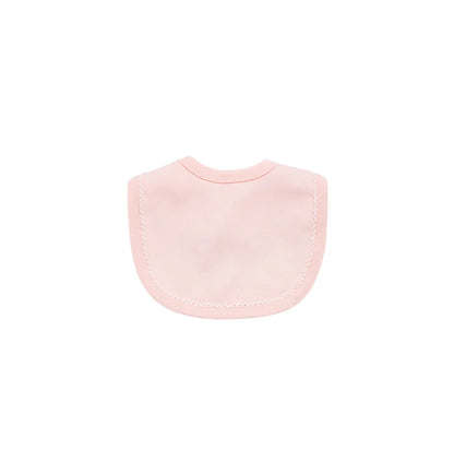 Picot Trim Bib & Burp Cloth Set
