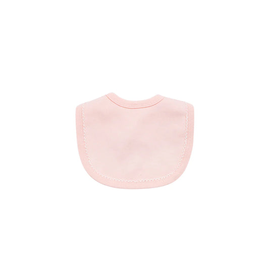 Picot Trim Bib & Burp Cloth Set