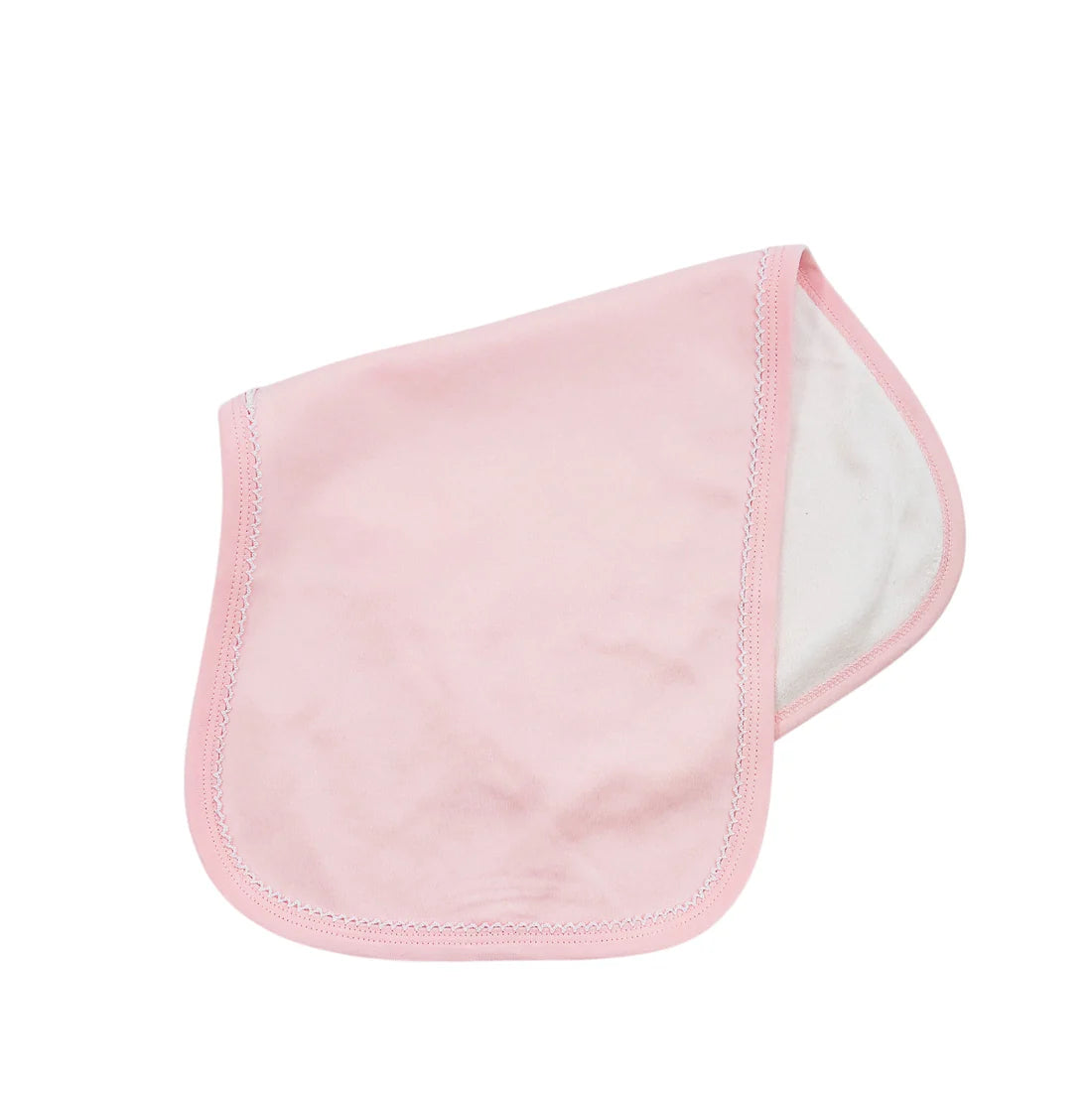 Picot Trim Bib & Burp Cloth Set