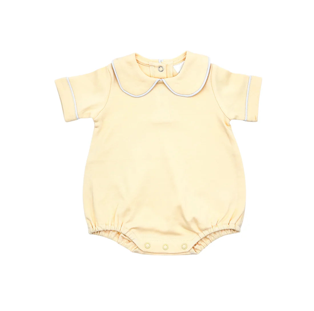 Boys Easter Short Sleeve Peter Pan Collar Bubble