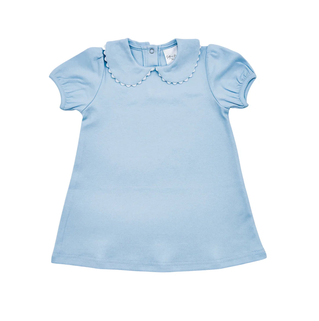 Girls Back to School Short Sleeve Peter Pan Collar Dress