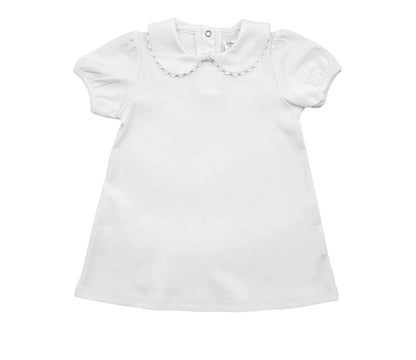 Girls Patriotic Short Sleeve Peter Pan Collar Dress