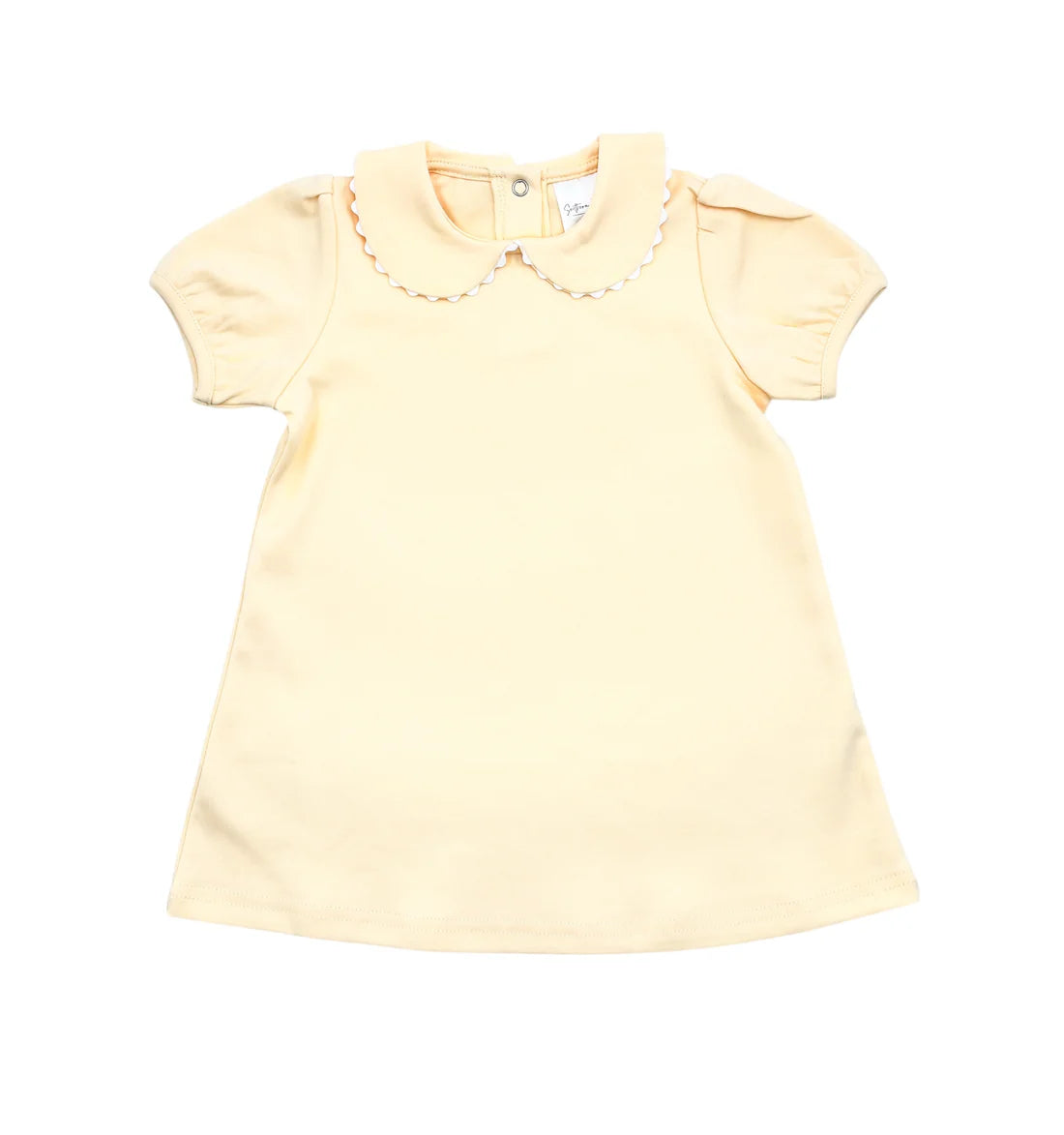 Girls Back to School Short Sleeve Peter Pan Collar Dress