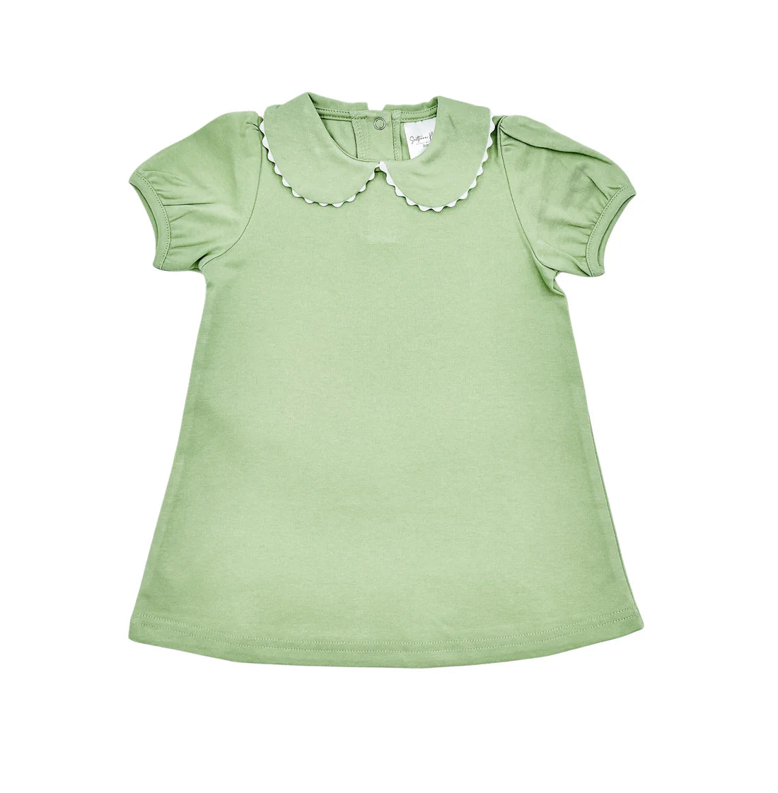 Girls Back to School Short Sleeve Peter Pan Collar Dress