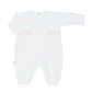 Long Sleeve Romper with Gingham Tabs - Pink (in stock)