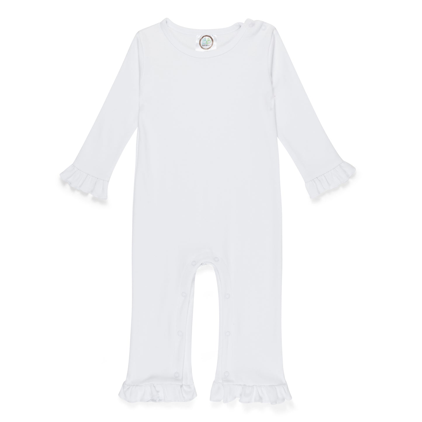 Girls Valentine's Ruffle Long Sleeve Romper