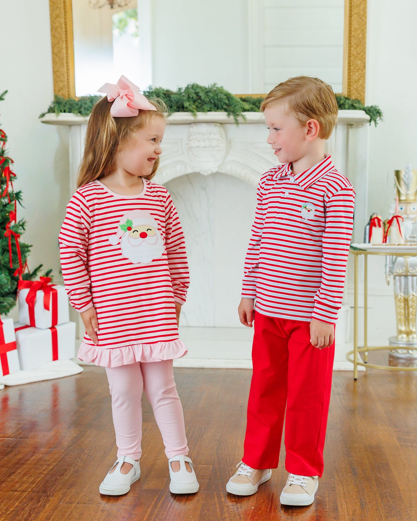 Jolly St. Nick Ruffle Pants Set