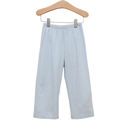 Knit Pants- Light Blue Stripe