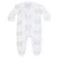 Blue Lamb Print Zipper Footie