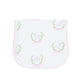 Pink Lamb Print Burp Cloth