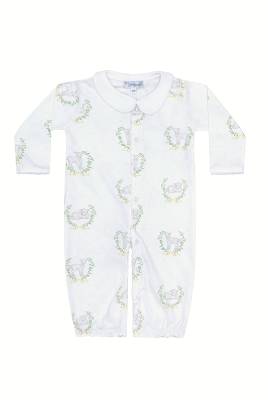 Yellow Lamb Print Converter Gown