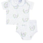 Blue Lamb Print Diaper Cover Set